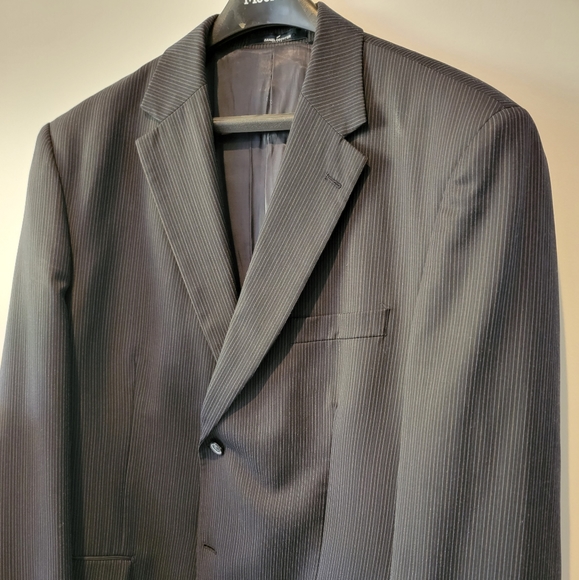 Daniel Hechter 2-Piece Wool Suit, Size 46L, Black Punstripe - Picture 7 of 16